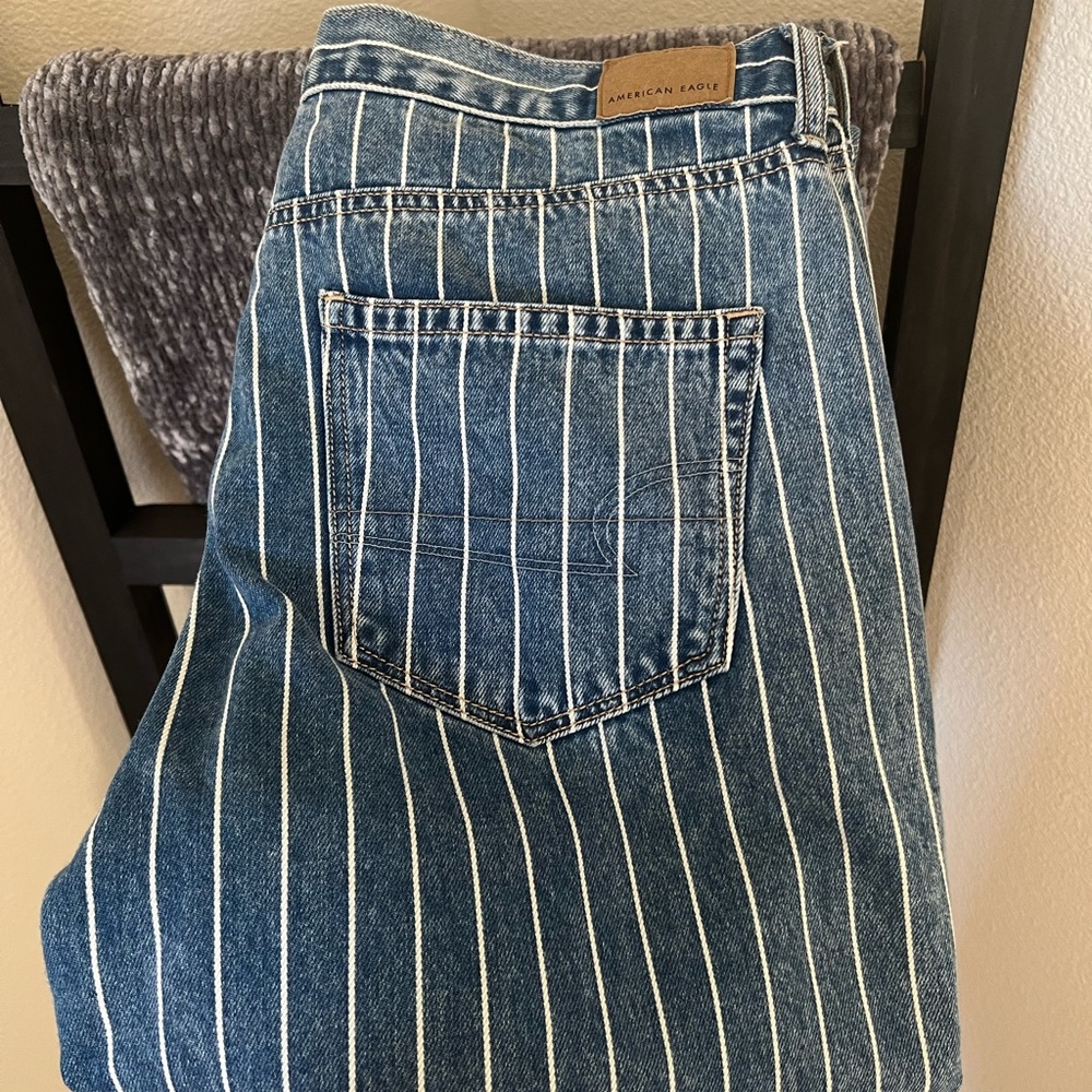 American Eagle striped jeans